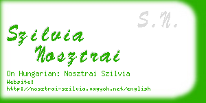 szilvia nosztrai business card